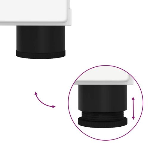 Шкаф за баня Бяло 76,5 x 35 x 64 см Инженерно дърво & Метал