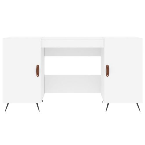 Бюро, бяло, 140x50x75 см, инженерно дърво