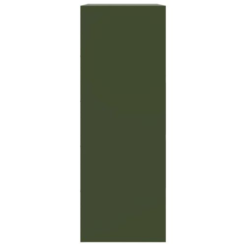 Бюфет, маслиненозелен, 67x39x107 см, стомана