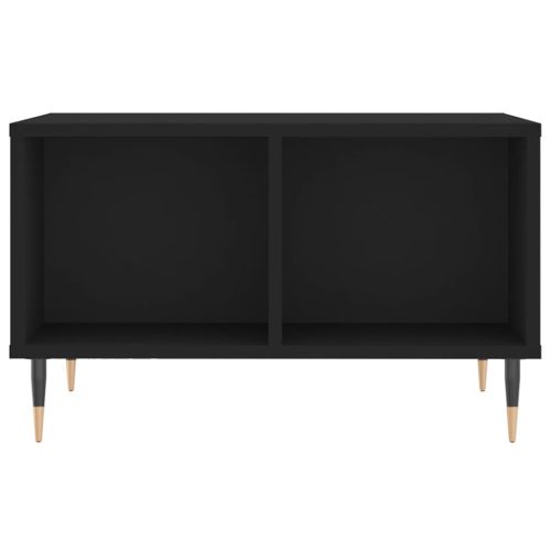 Кафе маса, черна, 60x50x36,5 см, инженерно дърво