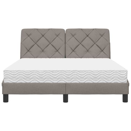 Легло с матрак, таупе, 140x200 см, плат