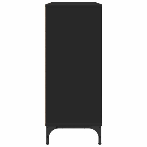 Служебен шкаф Черно 79,5 x 33 x 82 см Инженерно дърво