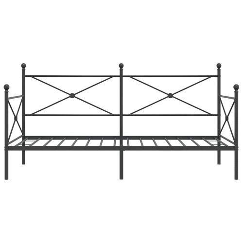 Дневно легло без матрак Черно 107x203 cm Стомана