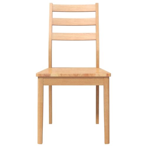 трапезни столове 2 бр. естествена масивна дървесина гума