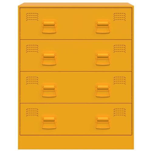 Бюфет, горчица жълто, 67x39x83 см, стомана