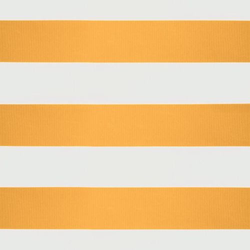 Автоматично прибираща се тента, жълто и бяло, 5x3 м