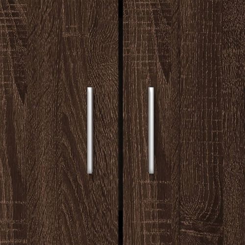 Библиотека, кафяв дъб, 82,5x30,5x115 см, инженерно дърво