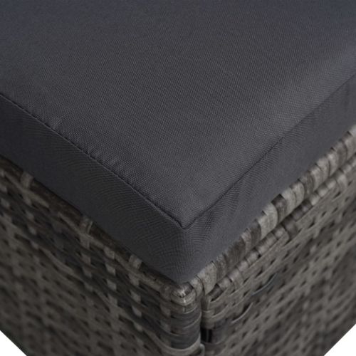 Градински комплект с навес, 9 части, полиратан, антрацит