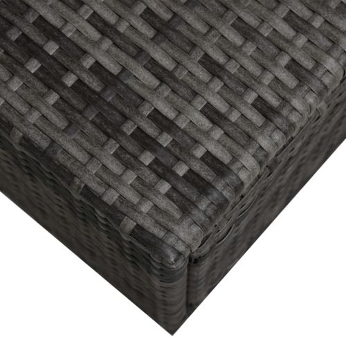 Градински комплект с навес, 9 части, полиратан, антрацит