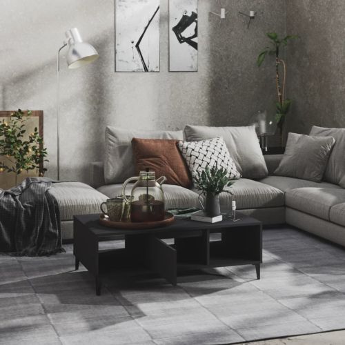 Маса за кафе, сива, 103,5x60x35 см, инженерно дърво