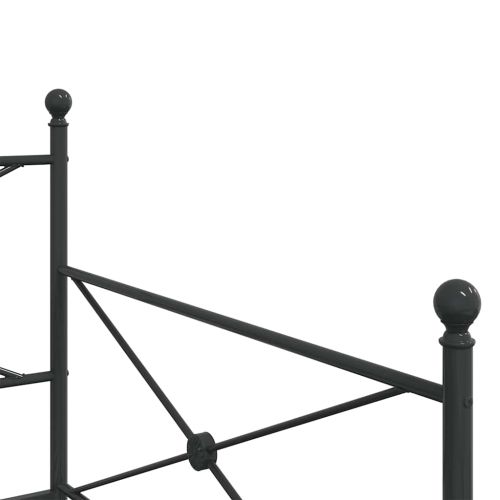 Дневна спалня с багажник без матрак Черно 107x203 cm Стомана