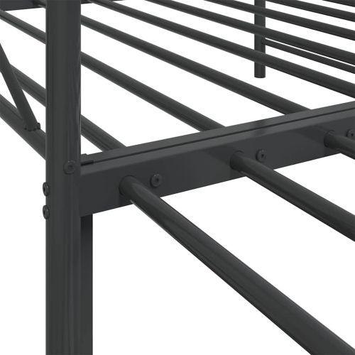 Дневна спалня с багажник без матрак Черно 107x203 cm Стомана