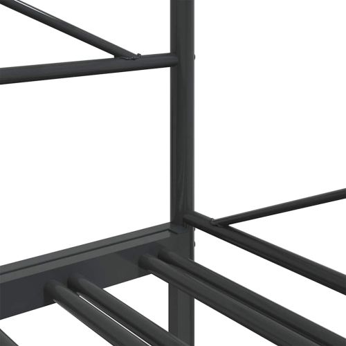 Дневна спалня с багажник без матрак Черно 107x203 cm Стомана