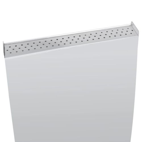 Градински фонтан с помпа, неръждаема стомана, 130 см, извит