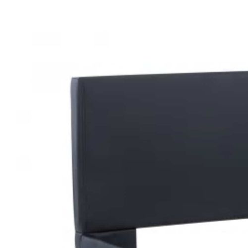 Рамка за легло с LED, черна, изкуствена кожа, 100x200 cм