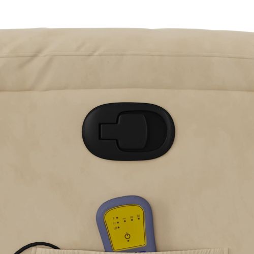 Масажен наклоняем стол, кремав, микрофибърен текстил