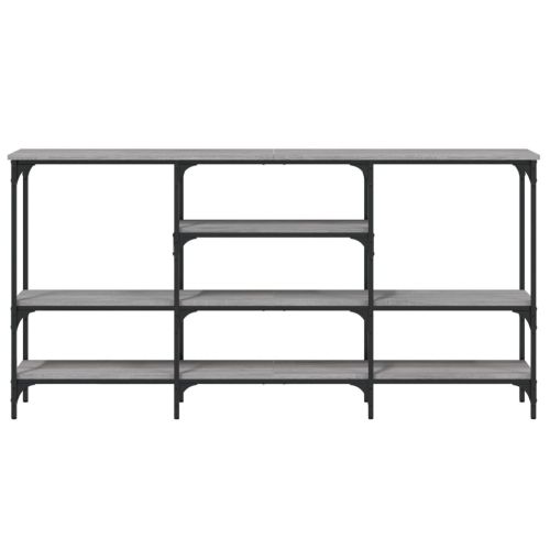 Конзолна маса, сив сонома, 160x29x80 см, инженерно дърво