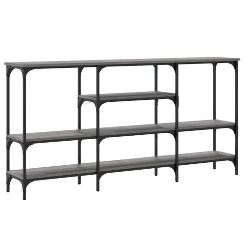 Конзолна маса, сив сонома, 160x29x80 см, инженерно дърво