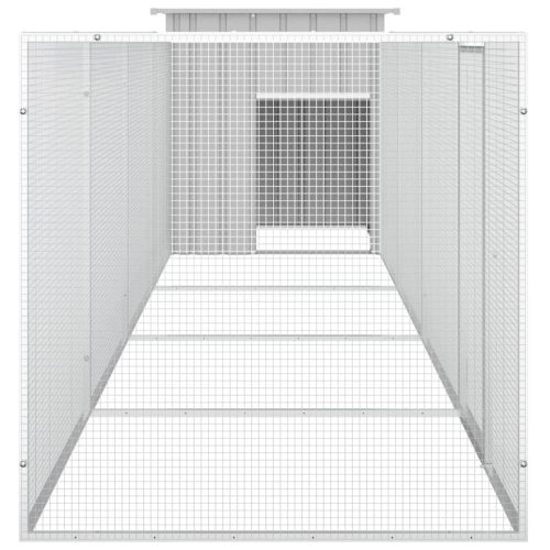Клетка за пилета сива 500x91x100 см поцинкована стомана