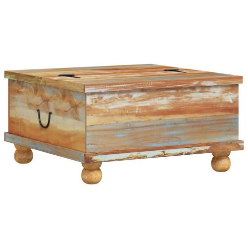 Маса за кафе регенерирано дърво 70x70x38 см