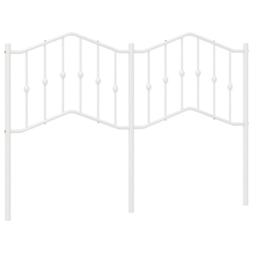 Метална резервна табла за легло, бяла, 135 см