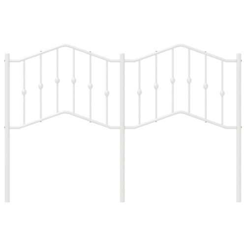 Метална резервна табла за легло, бяла, 135 см