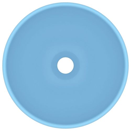 Мивка за баня лукс кръгла светлосин мат 32,5x14 см керамика