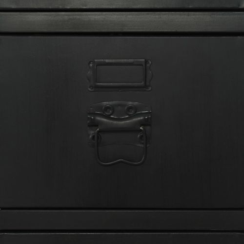 Единично бюро тип писалище, ела масив и стомана, 100x50x76 см