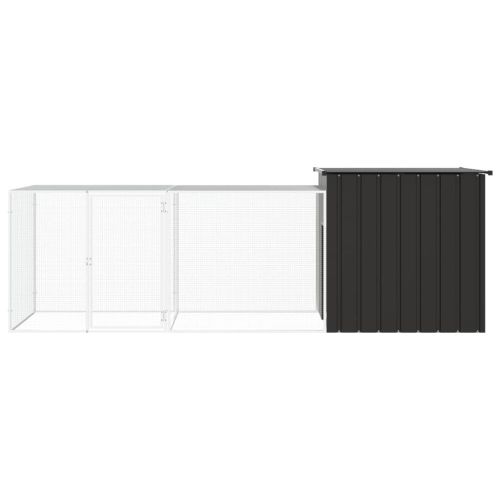 Клетка за пилета, антрацит, 300x91x100 см, поцинкована стомана