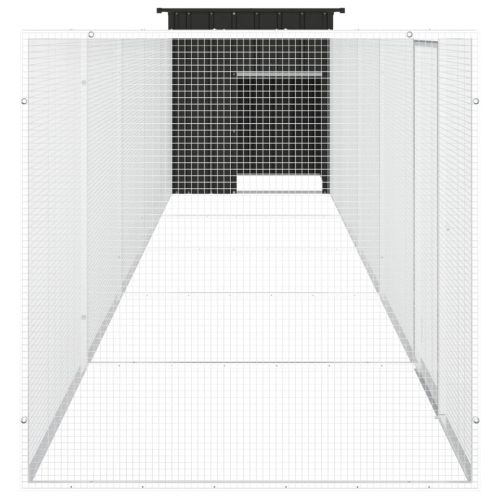 Клетка за пилета, антрацит, 600x91x100 см, поцинкована стомана