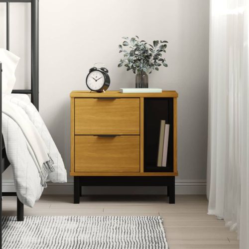 Нощно шкафче FLAM 49x35x50 см бор масив