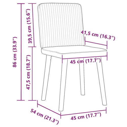 Трапезни столове, 2 бр, светлосиви, текстил