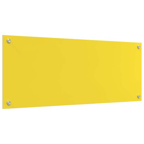 Кухненски гръб Жълто 100 x 40 cm закалено стъкло