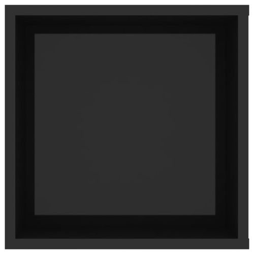 ТВ шкаф за стенен монтаж, черен гланц, 102x35x35 см