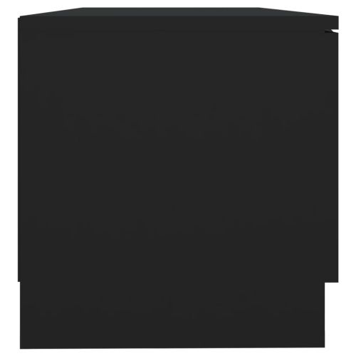 ТВ шкафове 2 бр черни 80x35x36,5 см инженерно дърво