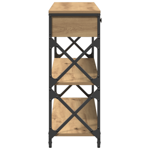 Конзолна маса с чекмедже с рафт дъб артизан 100 x 28 x 75 см