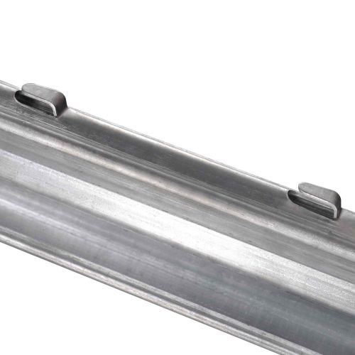 Стълб за ограда. 10 pcs Сребрист 200 cm Стомана