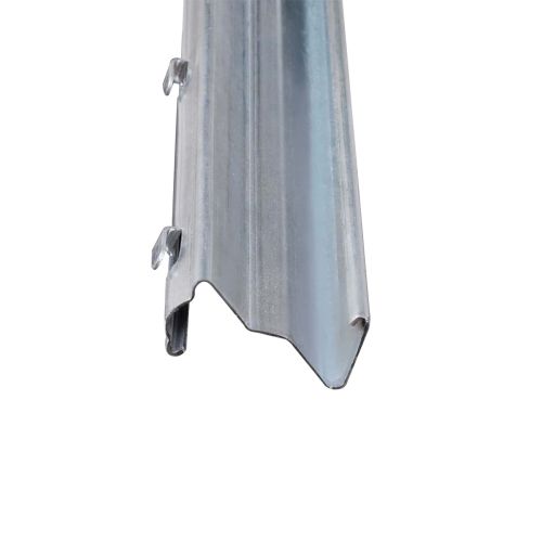 Стълб за ограда. 10 pcs Сребрист 200 cm Стомана