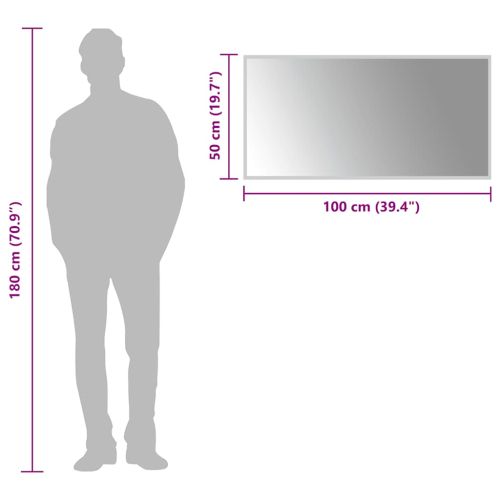 LED огледало за баня, 100x50 см