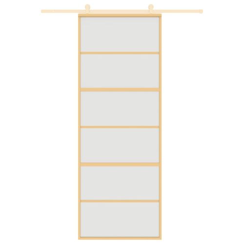 Плъзгаща се врата 76x205 см матирано ESG стъкло и алуминий