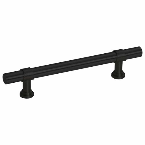 Дръжки за шкафове, 10 бр, черни, 96 мм, неръждаема стомана