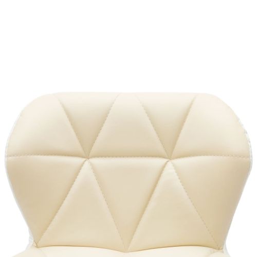 Бар табуретки, 2 бр, кремави, изкуствена кожа