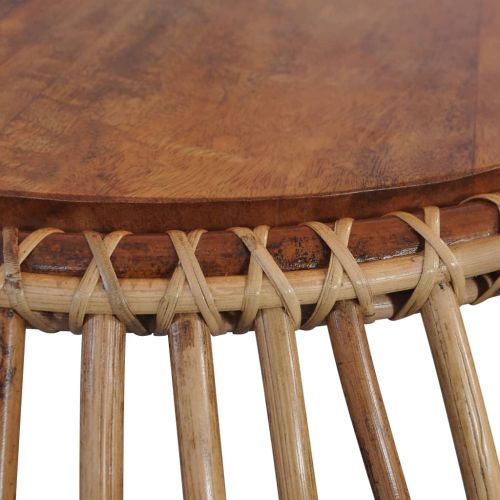 Маси за кафе, 2 бр, естествен ратан