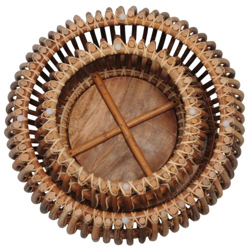 Маси за кафе, 2 бр, естествен ратан