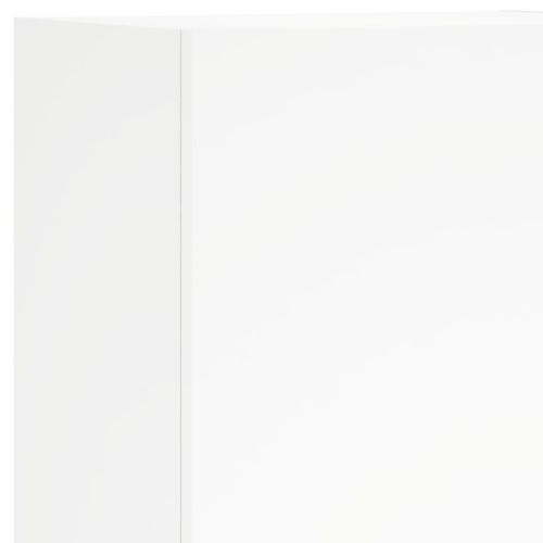 ТВ стенни модули, 5 части, бели, инженерно дърво