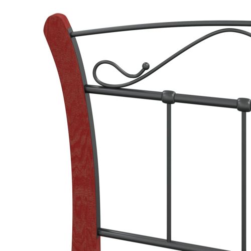 Рамка за легло, черна, метал, 90x200 см