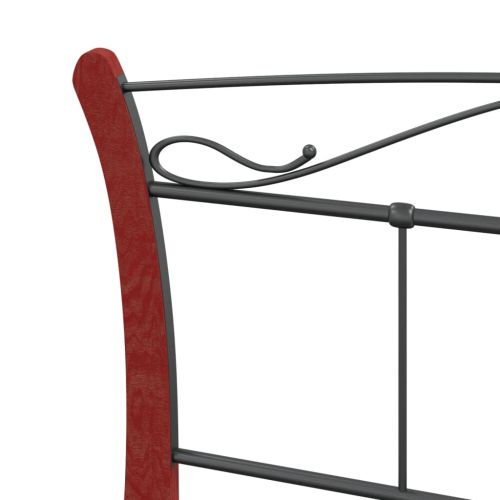 Рамка за легло, черна, метал, 120x200 cм