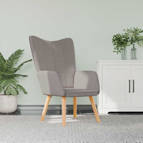 Релаксиращ стол, таупе, плат