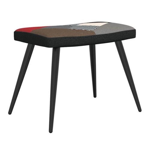 Релаксиращ стол с табуретка, пачуърк, плат