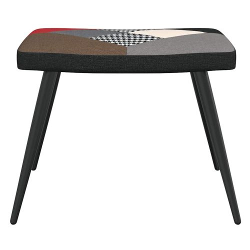 Релаксиращ стол с табуретка, пачуърк, плат